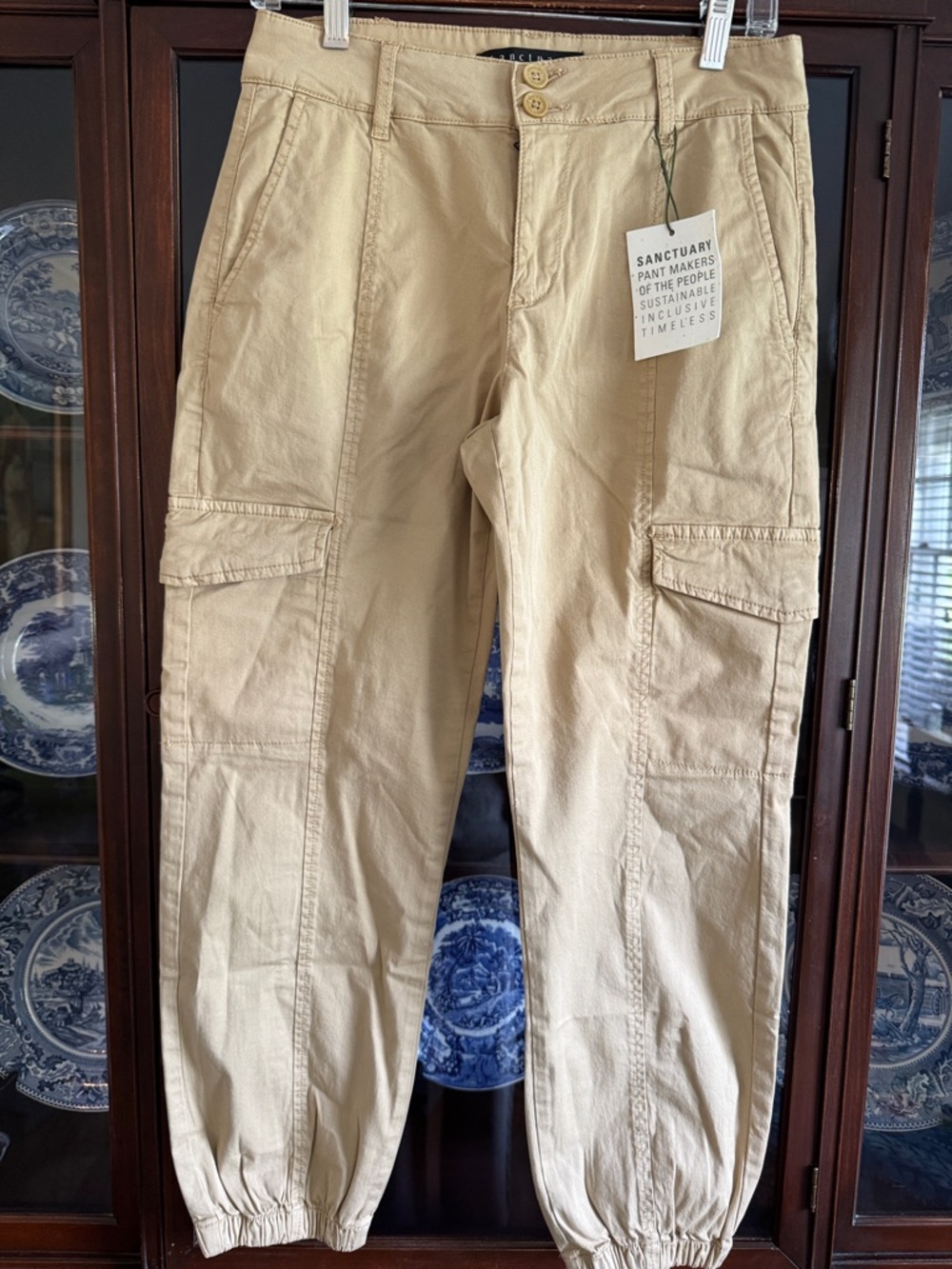 Sanctuary Beige Cargo Jogger Pants